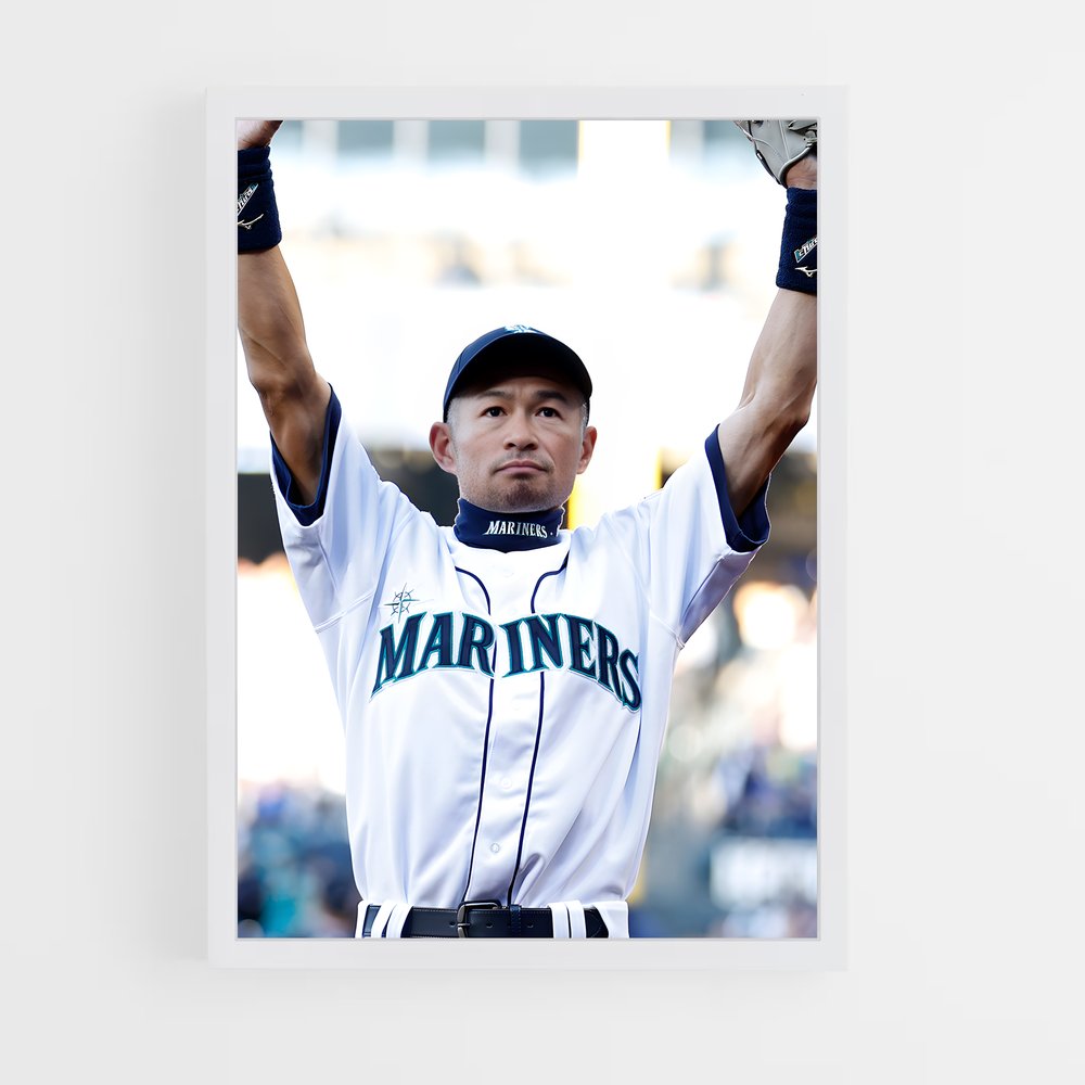 Poster Ichiro à l'Œuvre – affiche Baseball (vue 3)